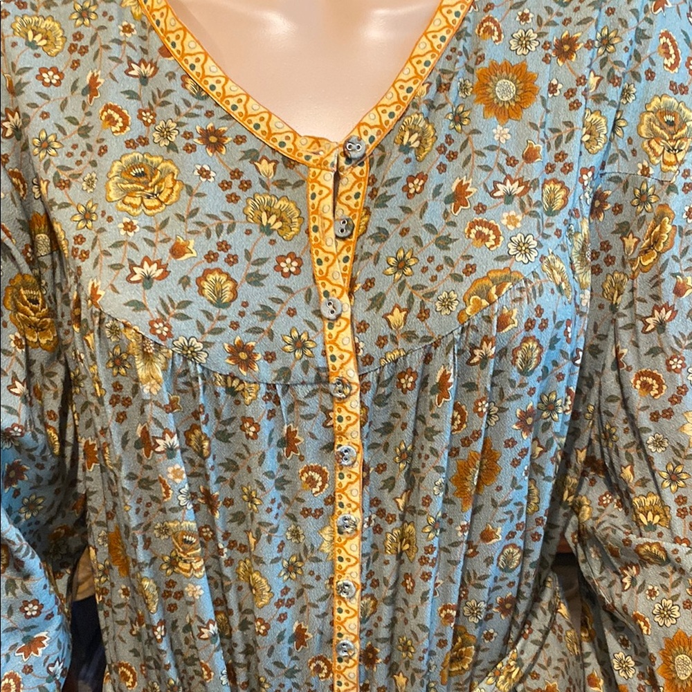 Spell Yellow Rose Lady Untamed Button Down Midi Dress - Picture 3 of 12